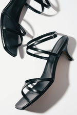 Women's Black Low-Heel Sandals made of Premium Italian Leather Guglielmo Rotta ER00119717.