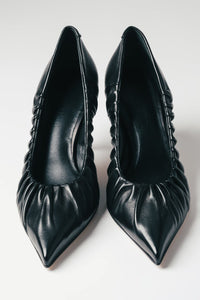 Women's Black Pointed-Toe Pumps in Premium Italian Leather Guglielmo Rotta ER00119711.
