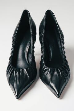 Women's Black Pointed-Toe Pumps in Premium Italian Leather Guglielmo Rotta ER00119711.