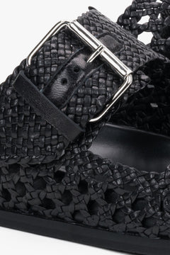 Guglielmo Rotta black slides – the perfect blend of Italian craftsmanship and modern minimalism.