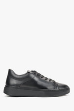 Women's Black Premium Italian Genuine Leather Sneakers Estro ER00120354.