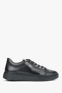 Women's Black Premium Italian Genuine Leather Sneakers Estro ER00120354.
