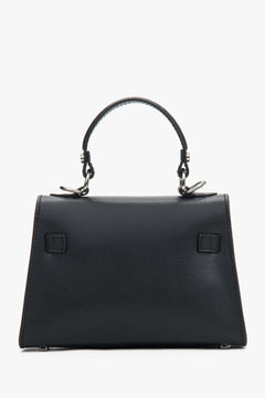 Black women’s satchel bag by Estro (ER00117929), made of premium Italian genuine leather.