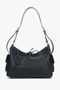 Women's Black Shoulder Bag in Soft Genuine Leather Estro ER00118931.