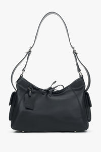 Women's Black Shoulder Bag in Soft Genuine Leather Estro ER00118931.