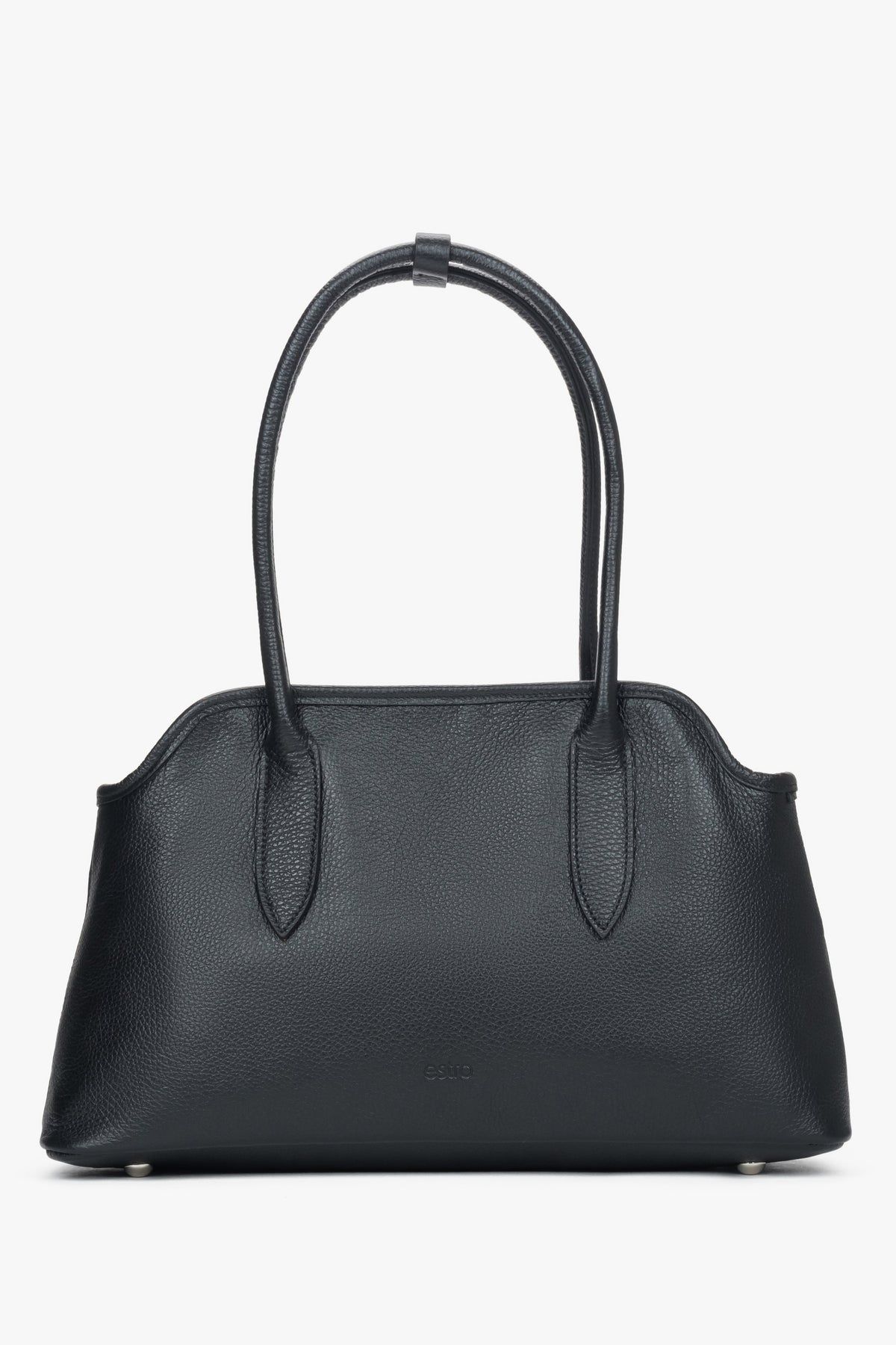 Women's Black Shoulder Bag made with Genuine Italian Premium Leather Estro ER00118549.