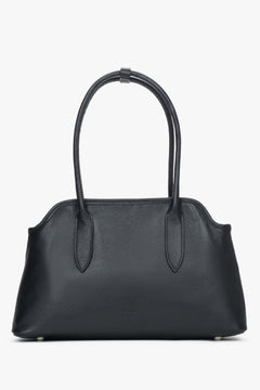 Women's Black Shoulder Bag made with Genuine Italian Premium Leather Estro ER00118549.