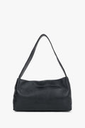 Women's Black Smooth Genuine Leather Shoulder Bag Estro ER00120871.