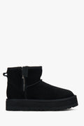 Women's Black Snow Boots made of Genuine Velour with a Fur Lining Estro ER00117595.