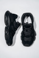 Women's Black Soft Velour Sneakers on a Flexible Platform ES8 ER00118869.