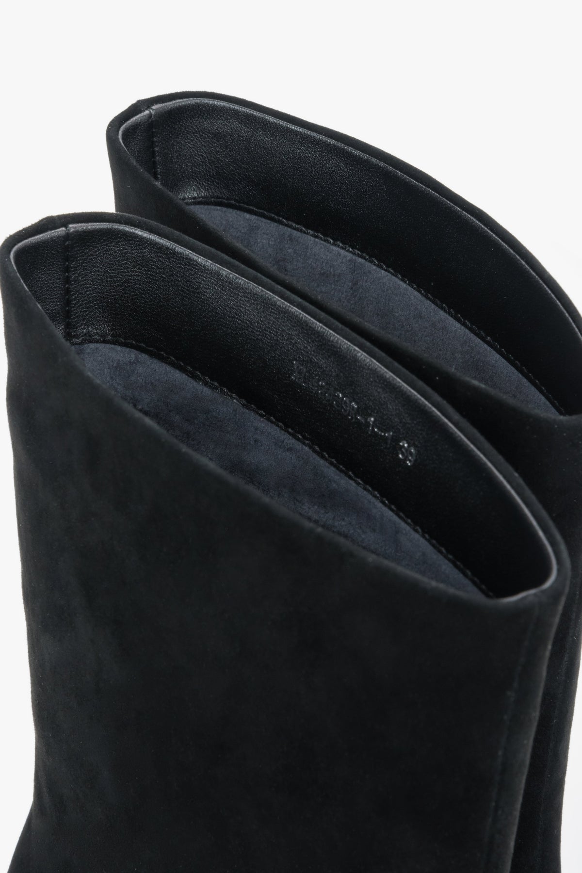 Estro - women's black velour pointed-toe stiletto ankle boots.