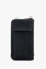 Women’s Black Pouch made of Premium Italian Genuine Velour Estro ER00118642.