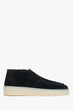 Women's Black Winter Loafers made of Italian Genuine Velour with Fur Lining Estro ER00118041.