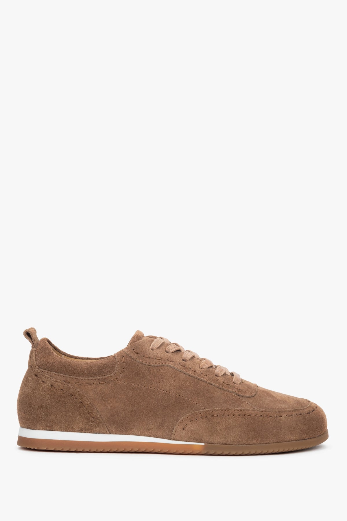 Brown women’s barefoot sneakers in premium Italian natural velour.
