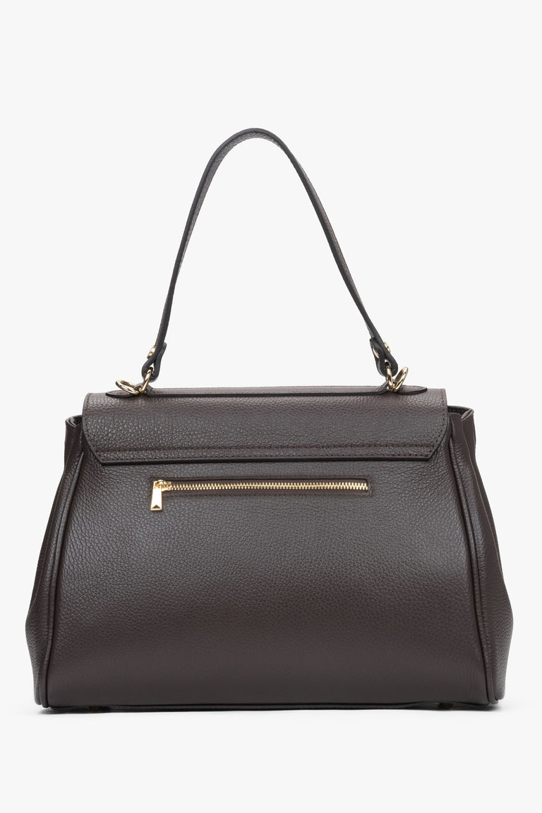 Women's Dark Brown Satchel Handbag by Estro.