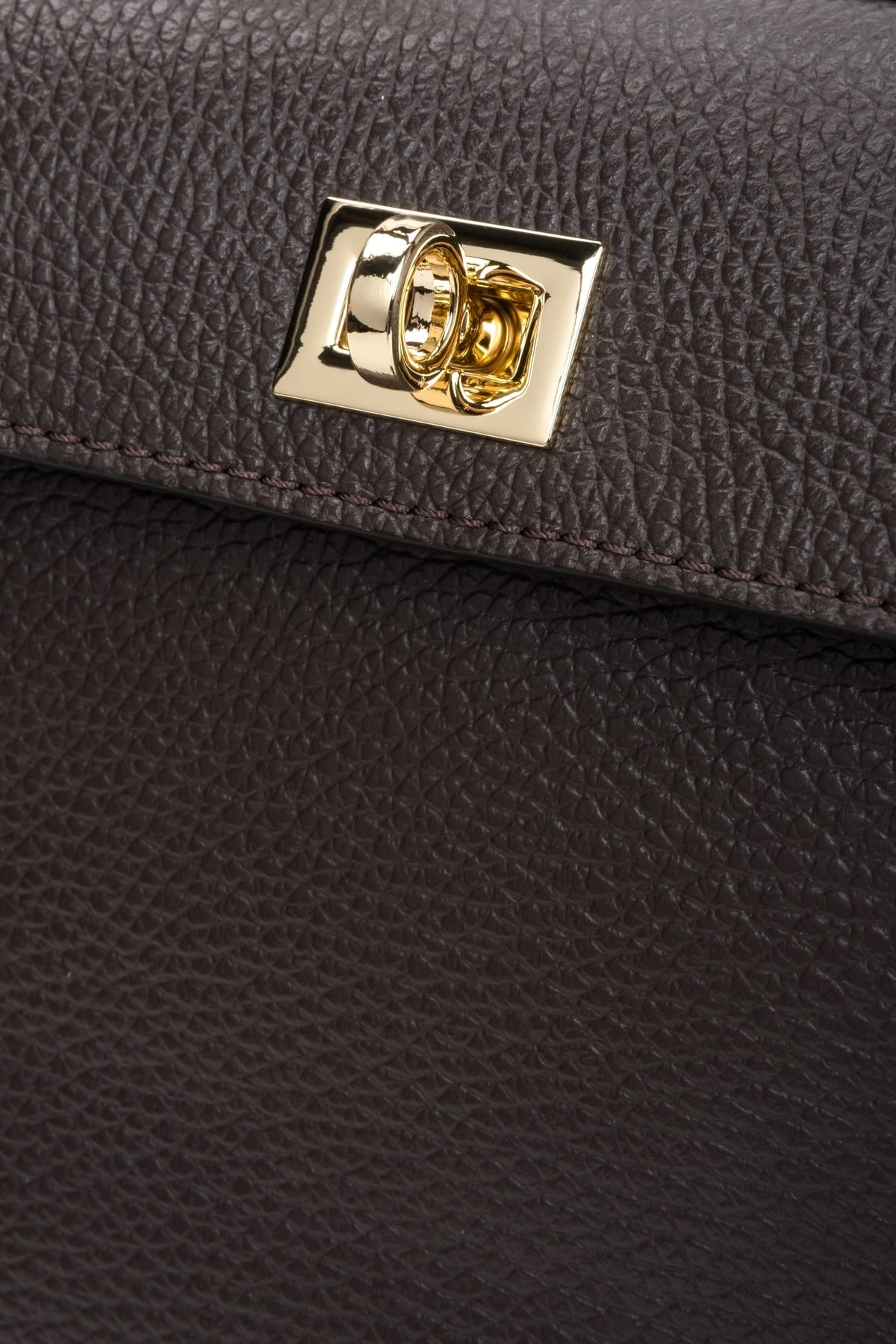 Dark Brown Premium Italian Leather Satchel Bag from Estro. 