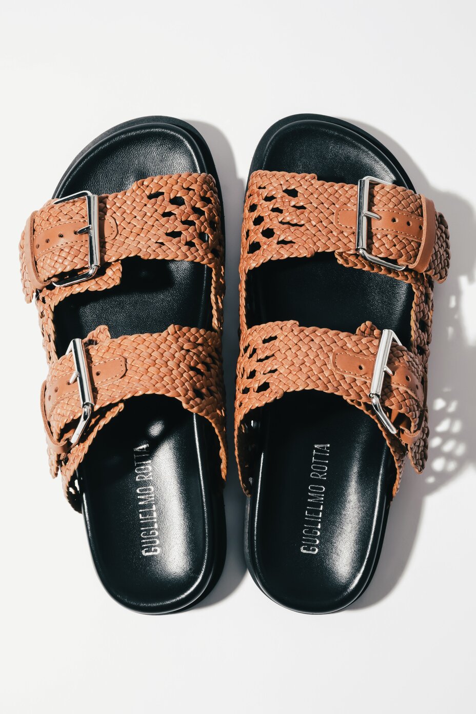 Women's Brown Premium Italian Genuine Leather Slides Guglielmo Rotta ER00119709.