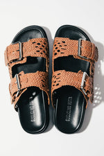 Women's Brown Premium Italian Genuine Leather Slides Guglielmo Rotta ER00119709.