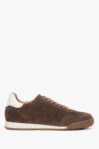 Women's Brown Sneakers in Premium Italian Genuine Velour with a Flexible Sole Estro ER00119031.