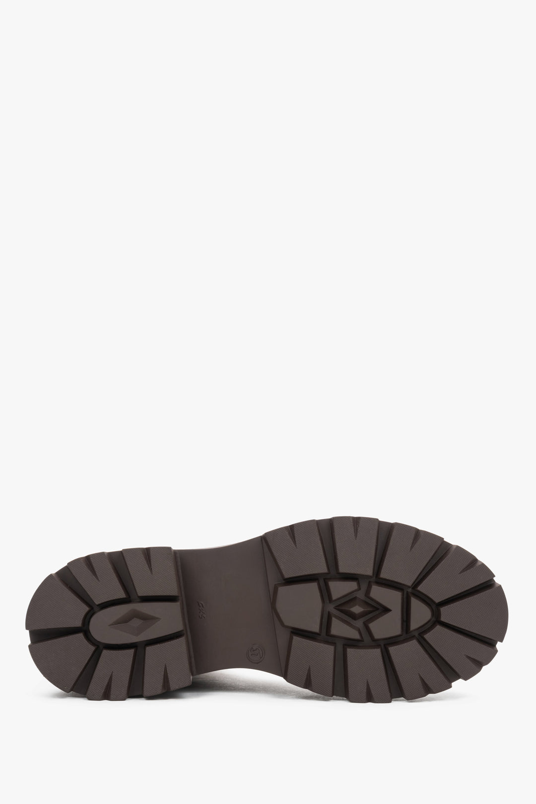 Women's Ankle Boots in Brown Made with Genuine Italian Velour by Estro - shoe sole.