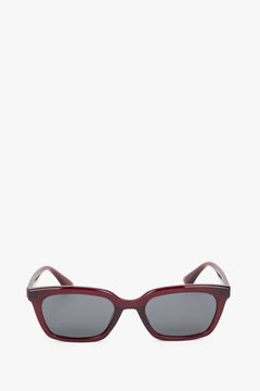 Burgundy rectangular thick frame sunglasses Estro.