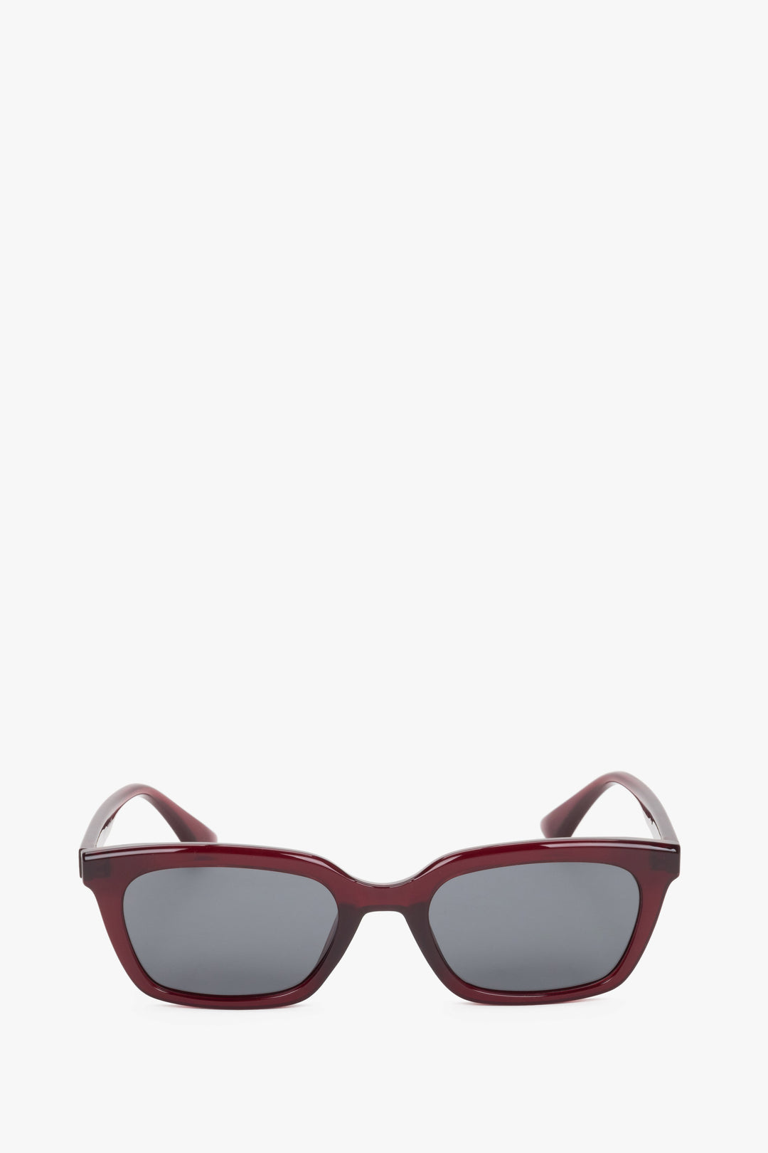 Burgundy rectangular thick frame sunglasses Estro.