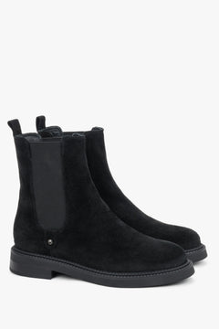 Dark brown women's Chelsea boots crafted from smooth, premium Italian velour.
