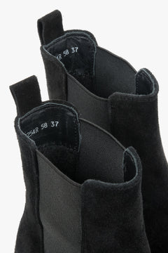 Women's Chelsea boots in rich dark brown, featuring a soft Italian velour texture and classic elastic side panels.