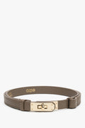 Women’s Classic Belt Made of Premium Italian Genuine Leather in Taupe Colour Estro ER00119841.