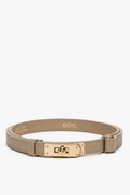 Women’s Classic Belt made of Premium Italian Genuine Leather in Beige Colour Estro ER00119839.