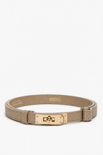 Women’s Classic Belt made of Premium Italian Genuine Leather in Beige Colour Estro ER00119839.