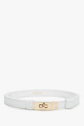 Women’s Classic Belt made of Premium Italian Genuine Leather in White Colour Estro ER00119838.