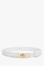 Women’s Classic Belt made of Premium Italian Genuine Leather in White Colour Estro ER00119838.