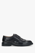 Women's Classic Black Genuine Leather Brogue Shoes Estro ER00120633.