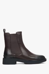 Women's Classic Dark Brown Chelsea Boots with Light Insulation Estro ER00118407.