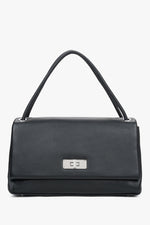 Women’s Compact Black Crossbody Bag made of Genuine Leather Estro ER00119789.