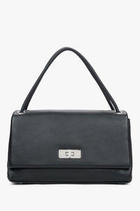 Women’s Compact Black Crossbody Bag made of Genuine Leather Estro ER00119789.
