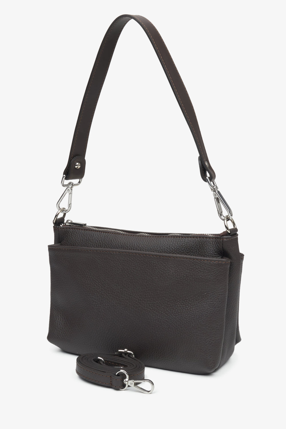 Women's Dark Brown Crossbody Bag Crafted from Premium Italian Leather by Estro.