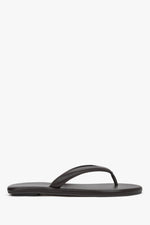 Women’s Dark Brown Flip-Flops made of Soft Genuine Leather Estro ER00119395.