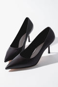 Women's Dark Brown Genuine Leather Pointed Toe Stiletto Pumps Estro ER00120512.