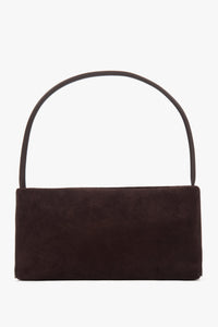 Women's Dark Brown Genuine Velour Shoulder Bag Estro ER00118023.