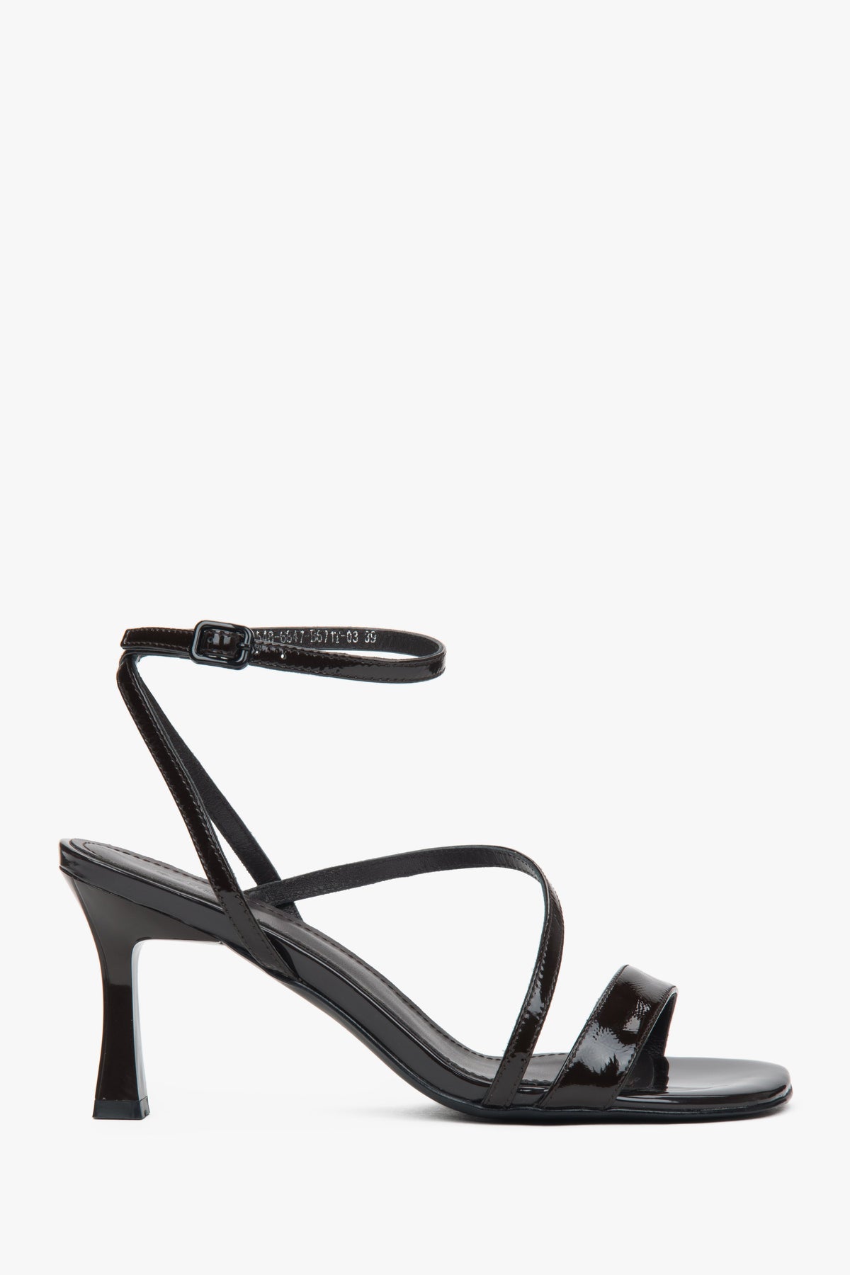 Women's Dark Brown Heeled Sandals in Genuine Leather Estro ER00117204.