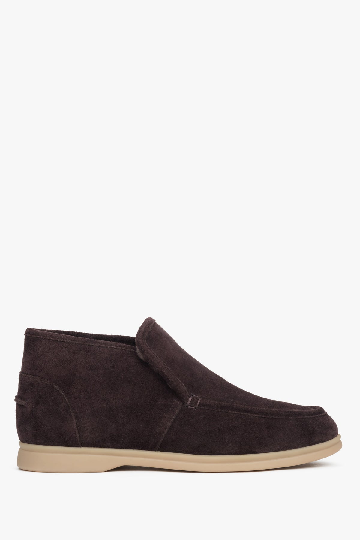 Women’s Dark Brown High-Top Velour Loafers with Light Insulation Estro ER00118879.
