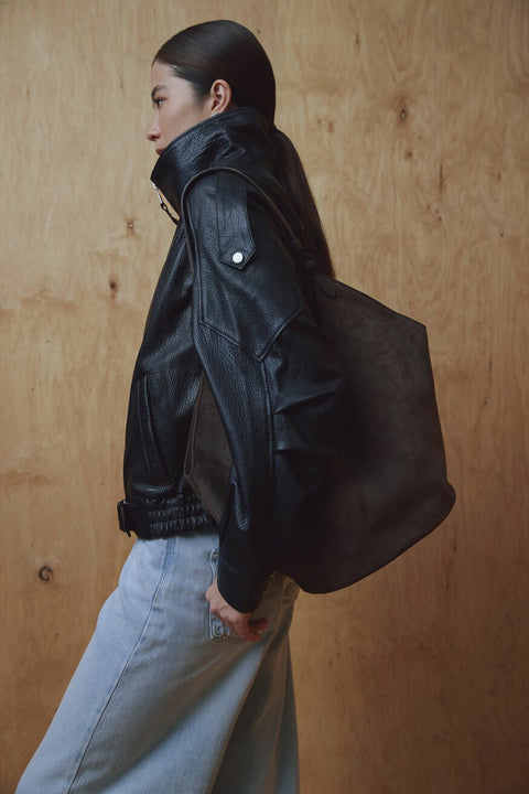 Women's Dark Brown Hobo Bag made of Italian Genuine Premium Velour Estro ER00118144