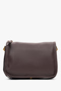Women’s Dark Brown Leather Handbag with Wide Strap Estro ER00118027.