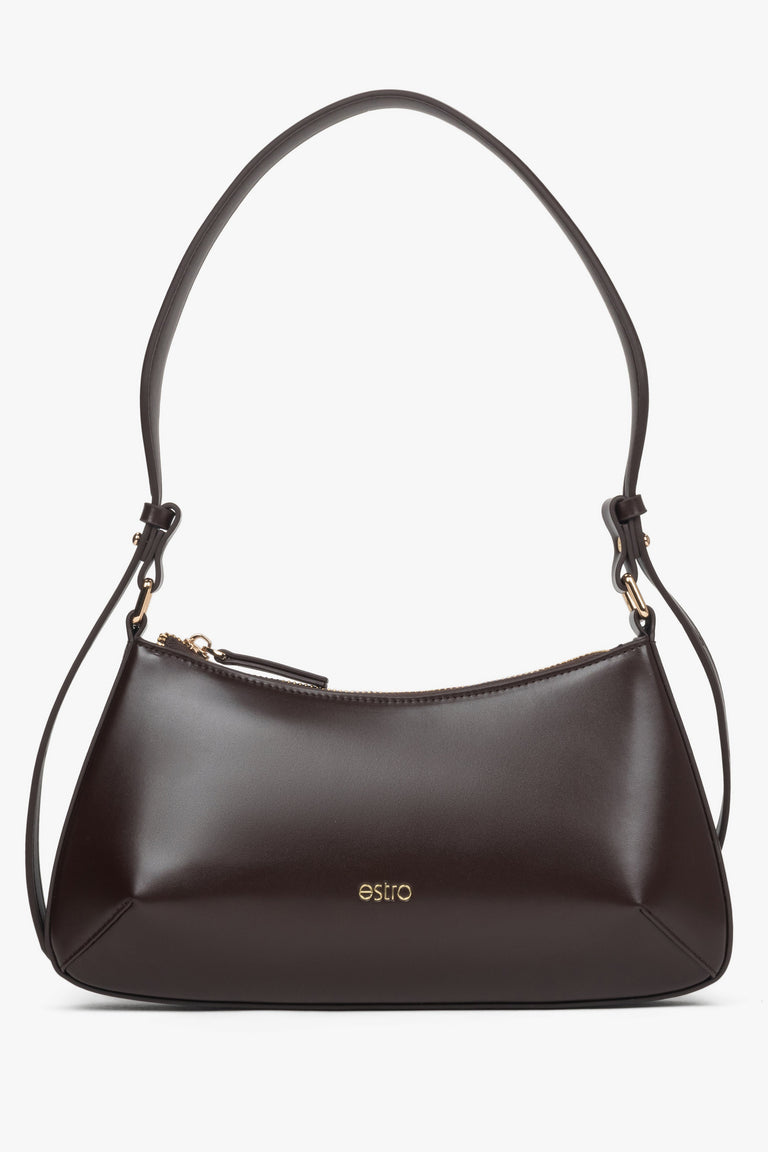 Women’s Dark Brown Leather Shoulder Bag Estro ER00118715.