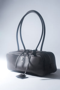 Women's Dark Brown Leather Teckel Bag with Long Handles Estro ER00119005.