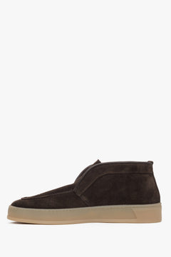Estro ER00118120 Women's Loafers, Dark Brown, High-Top, Made of Genuine Italian Premium Velour.