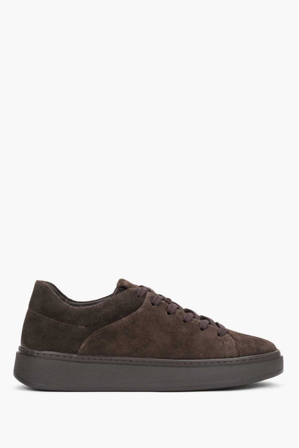 Women's Dark Brown Premium Italian Genuine Velour Sneakers Estro ER00120355.