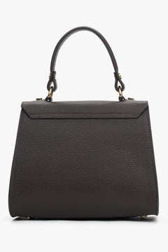 Women's Dark Brown Satchel Handbag made of Premium Italian Genuine Leather.